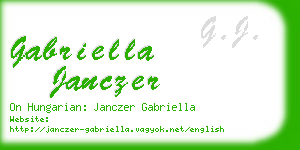 gabriella janczer business card